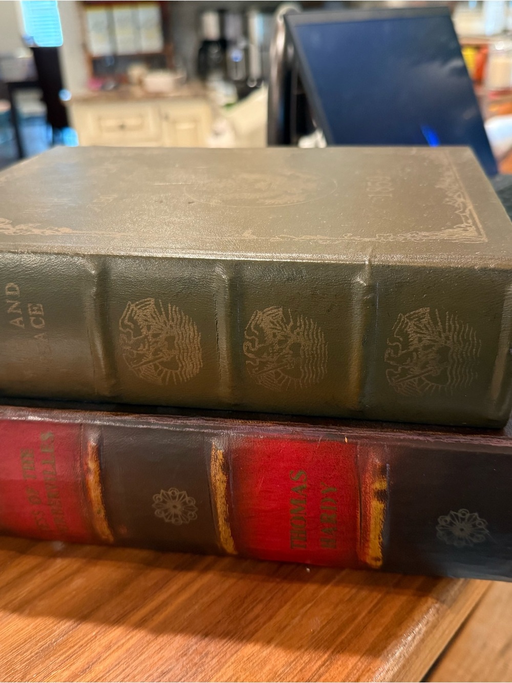 Classic Decorative Faux Books - Green and Red Vintage Set